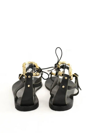 Sandales Ancient Greek Sandals Noir en Cuir