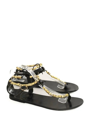 Sandales Ancient Greek Sandals Noir en Cuir