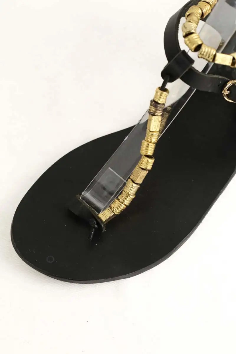 Sandales Ancient Greek Sandals Noir en Cuir