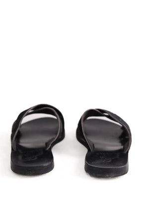 Sandales Ancient Greek Sandals Noir en Fourrure