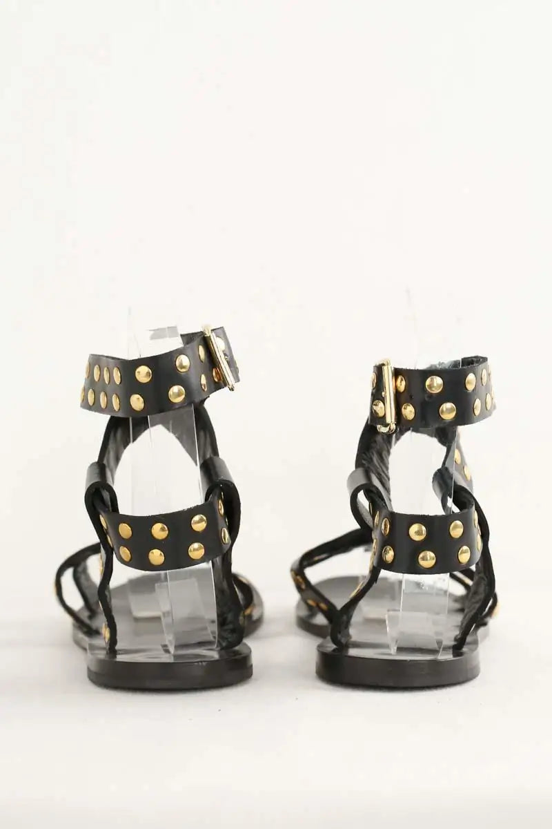 Sandales Anine Bing Noir en Cuir