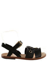 Sandales APC Noir en Cuir, taille 37 - Seconde Main
