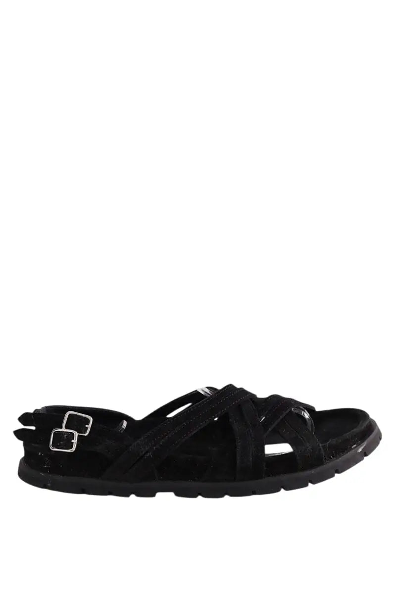 Sandales APC Noir en Daim, taille 40 - Seconde Main