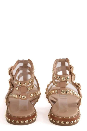 Sandales Ash Plates precious studs Beige en Cuir