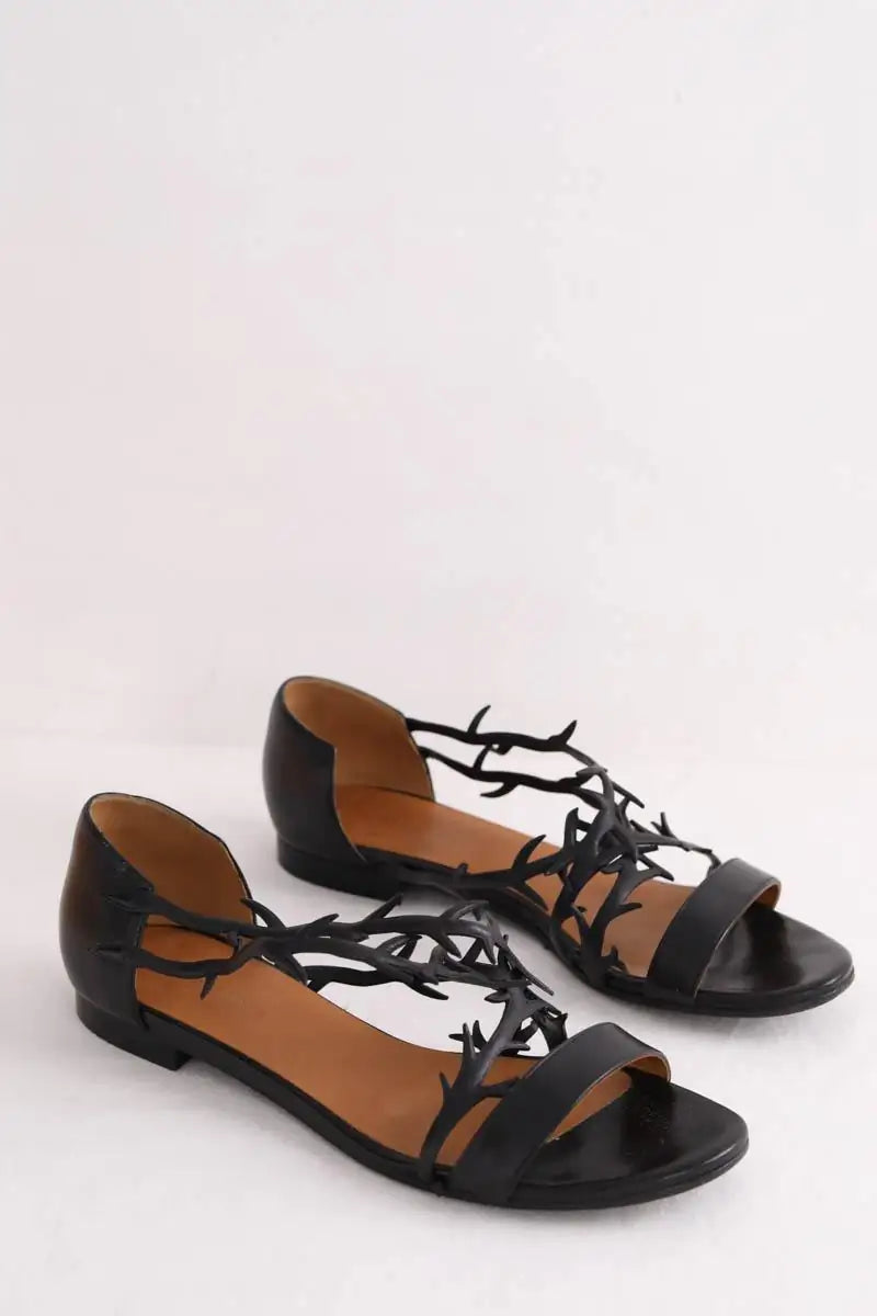 Sandales Balenciaga Thorn Noir en Cuir