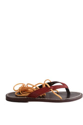 Sandales Balzac Amalfi embossé lézard Marron en Cuir, taille 38 - Seconde Main