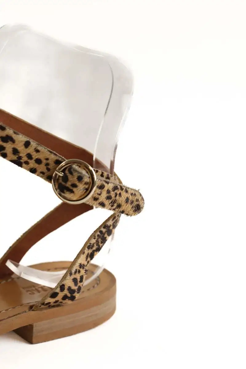 Sandales Balzac Beige en Cuir