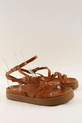 Sandales Ba&Sh Camel en Cuir