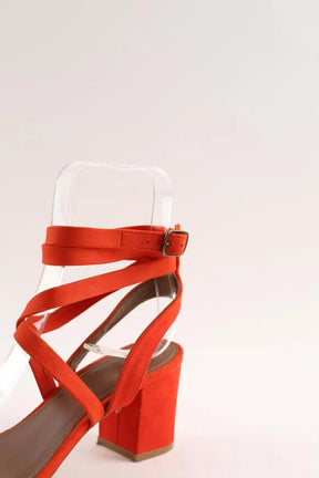 Sandales Ba&Sh Rouge en Cuir