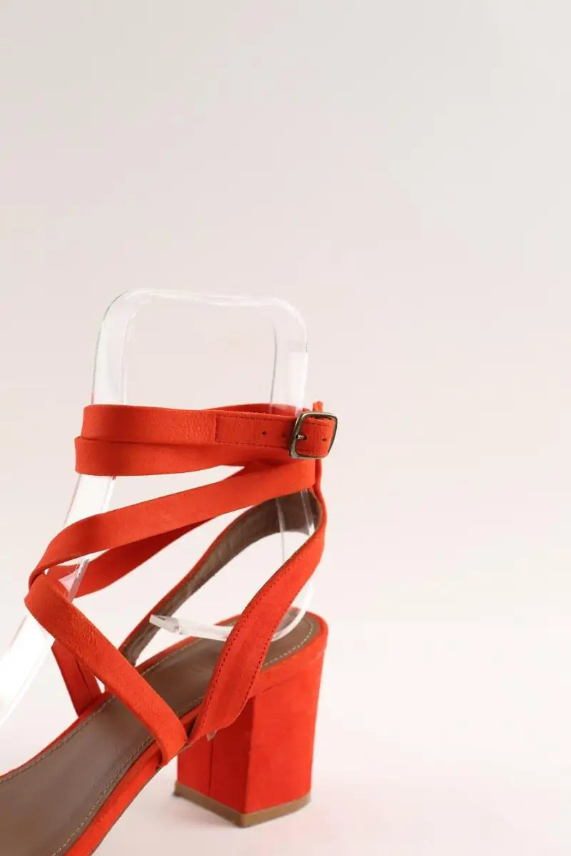 Sandales Ba&Sh Rouge en Cuir