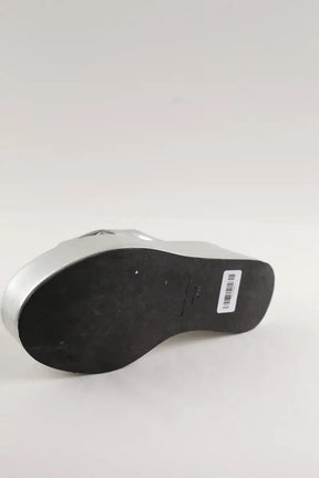 Sandales Bettina Vermillon Argent en Cuir