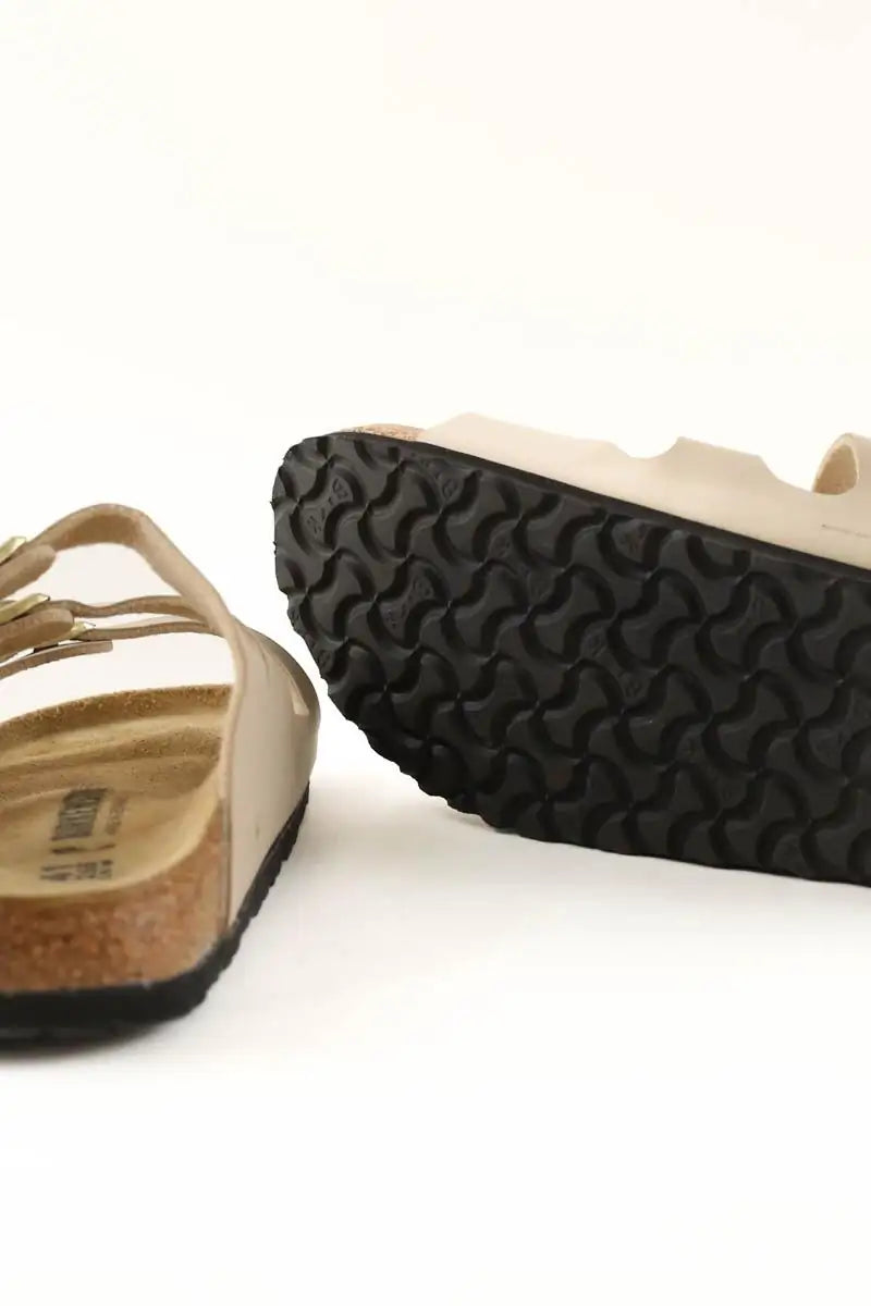 Sandales Birkenstock Beige en Cuir