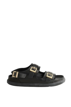 Sandales Birkenstock Noir en Cuir, taille 40 - Seconde Main