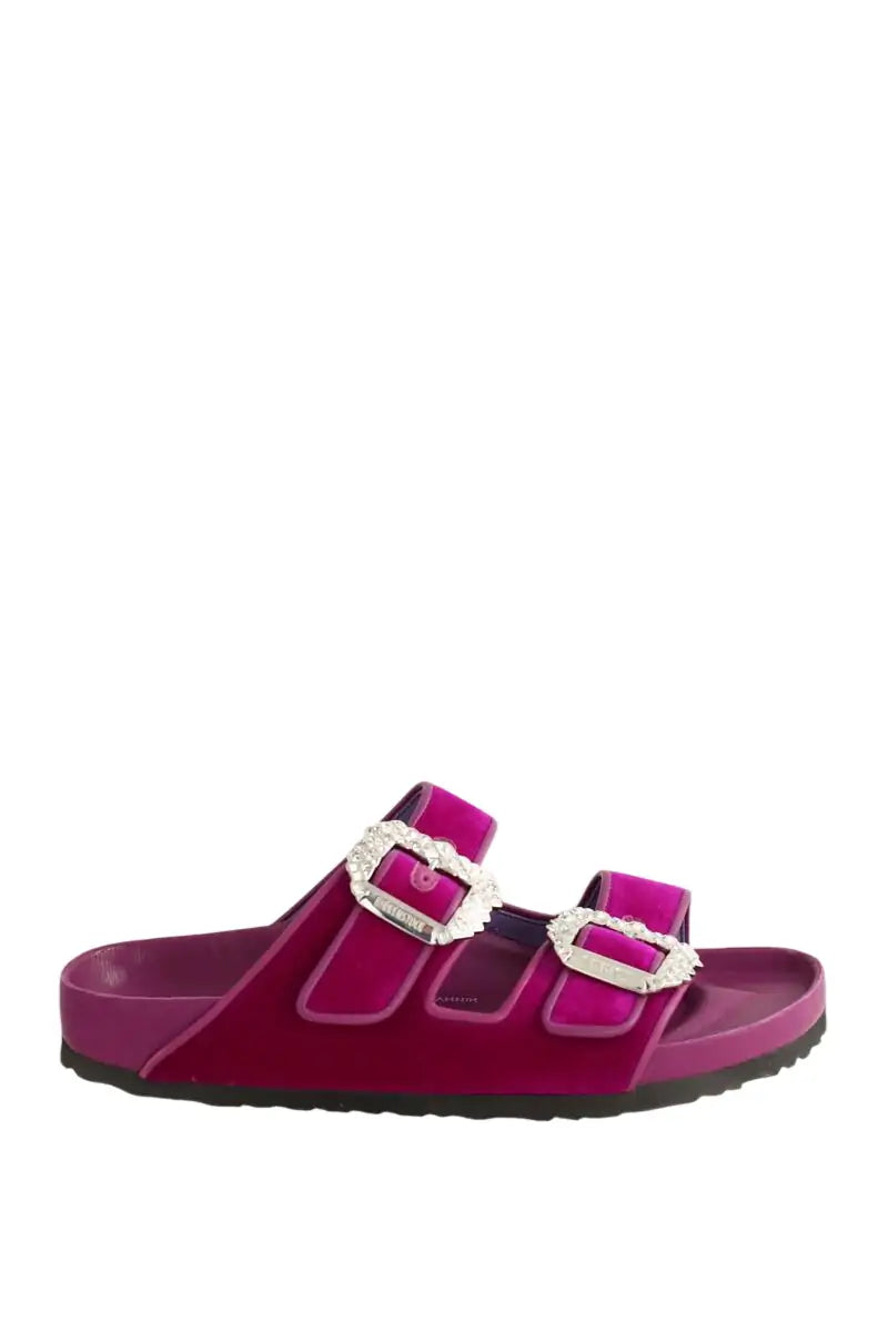 Sandales Birkenstock Violet en Daim, taille 41 - Seconde Main