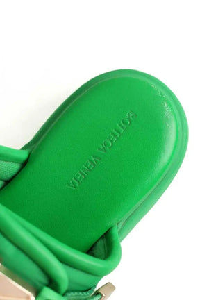 Sandales Bottega Veneta Vert en Tissu