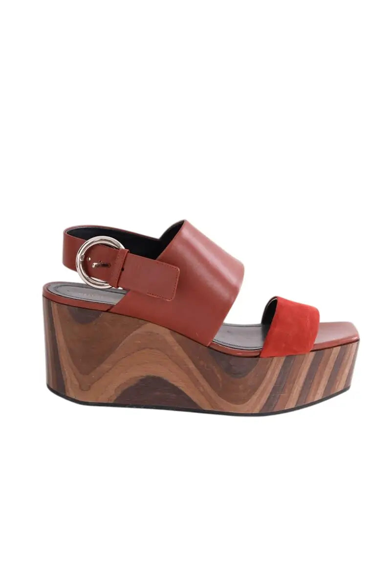 Sandales Celine Marron en Cuir, taille 39 - Seconde Main