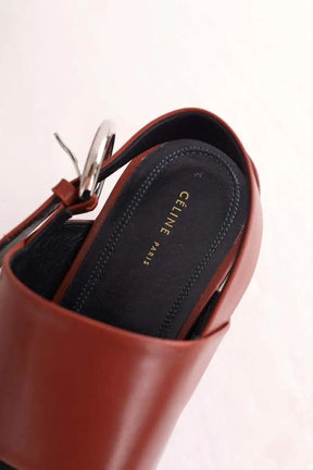 Sandales Celine Marron en Cuir