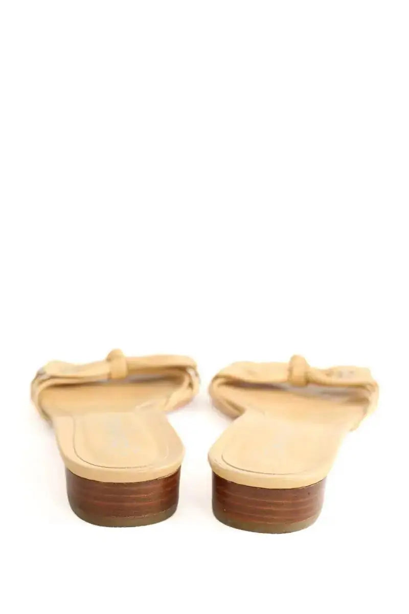 Sandales Chanel Beige en Cuir