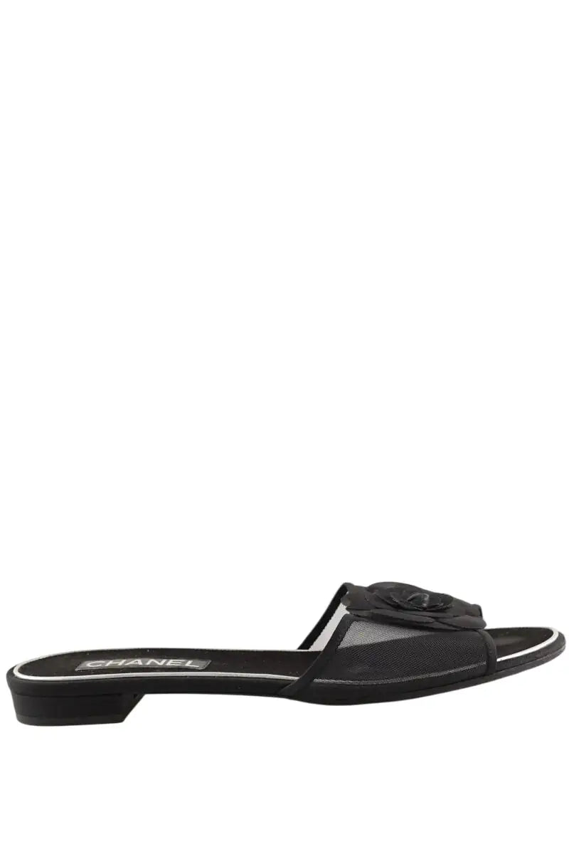 Sandales Chanel Noir en Tissu, taille 42 - Seconde Main