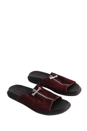 Sandales Charles & Keith Bordeaux en Cuir