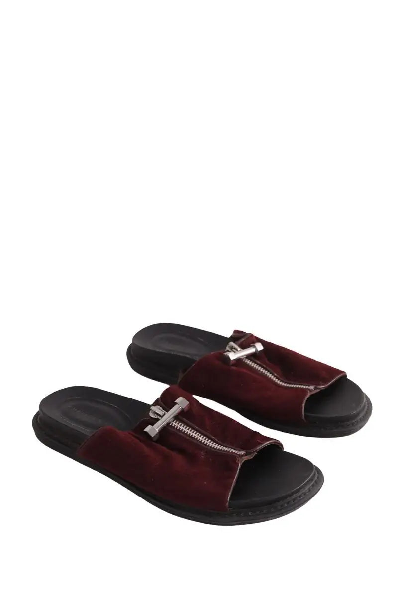 Sandales Charles & Keith Bordeaux en Cuir