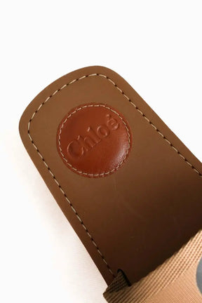 Sandales Chloé Woody Camel en Cuir