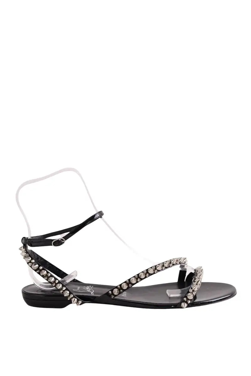 Sandales Christian Louboutin Noir en Cuir verni, taille 42 - Seconde Main