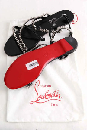 Sandales Christian Louboutin Noir en Cuir verni