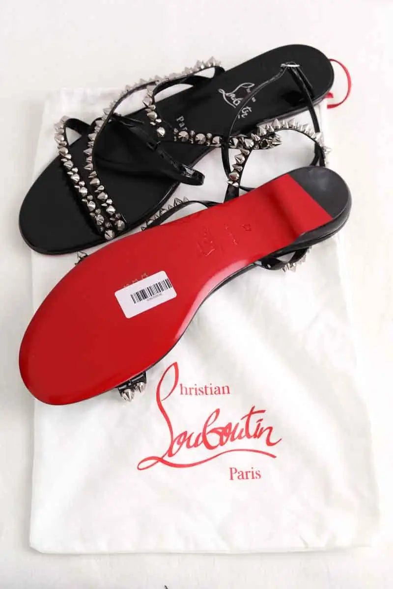 Sandales Christian Louboutin Noir en Cuir verni