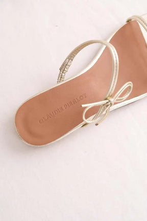 Sandales Claudie Pierlot Doré en Cuir