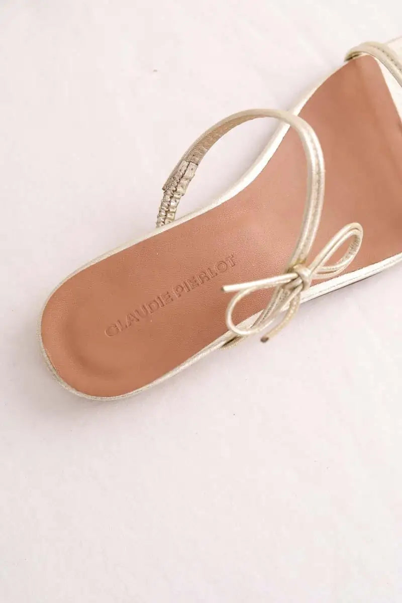 Sandales Claudie Pierlot Doré en Cuir