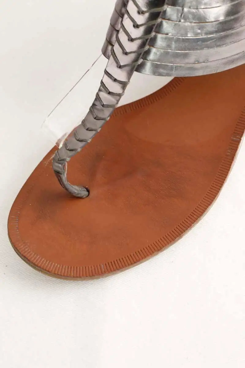 Sandales Coach Argent en Cuir