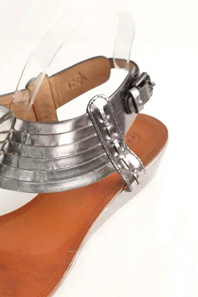 Sandales Coach Argent en Cuir