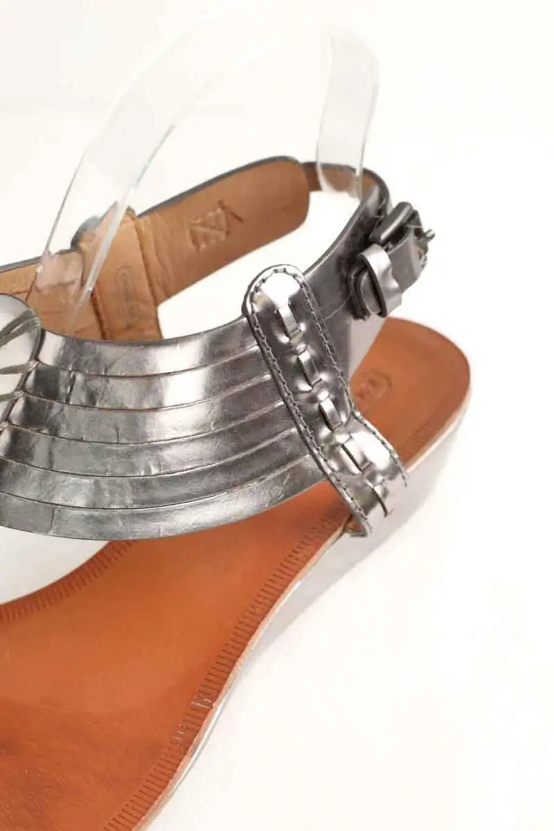 Sandales Coach Argent en Cuir