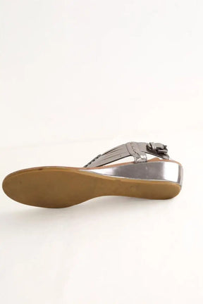 Sandales Coach Argent en Cuir