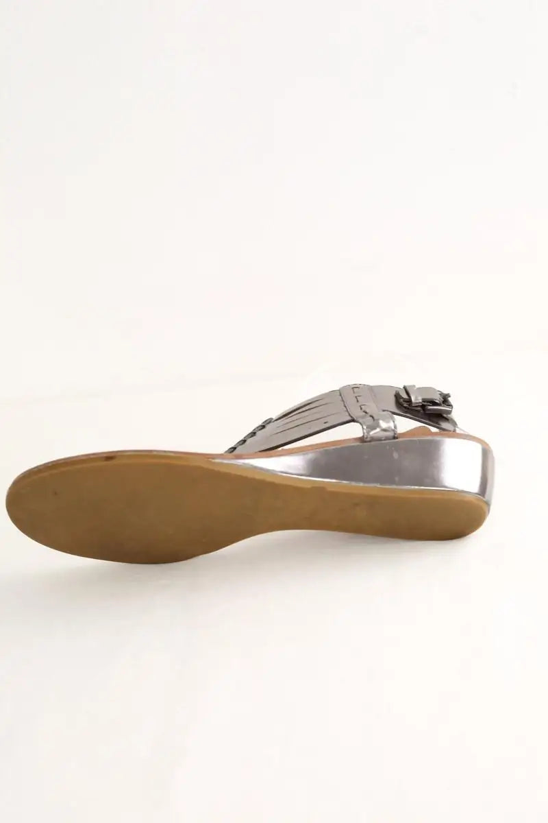 Sandales Coach Argent en Cuir