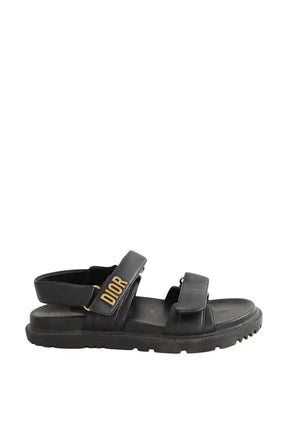 Sandales Dior Dioract Noir en Cuir, taille 39 - Seconde Main