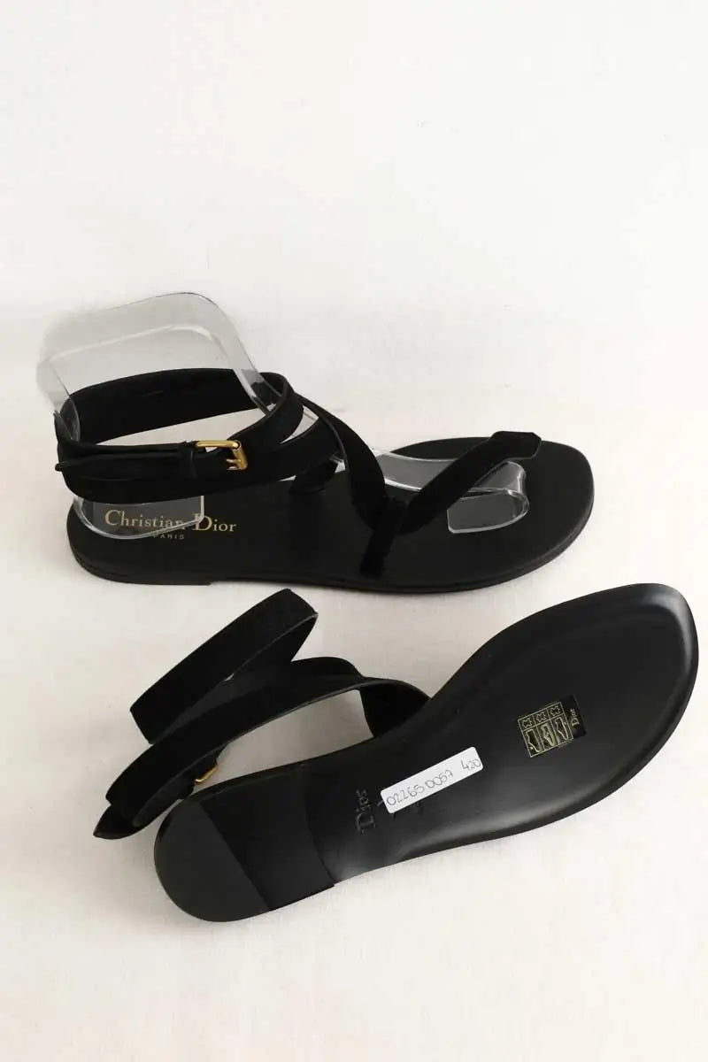 Sandales Dior Noir en Cuir