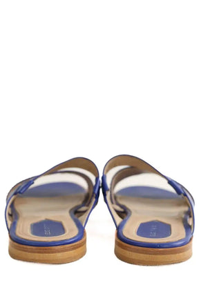Sandales Elie Saab Bleu en Cuir