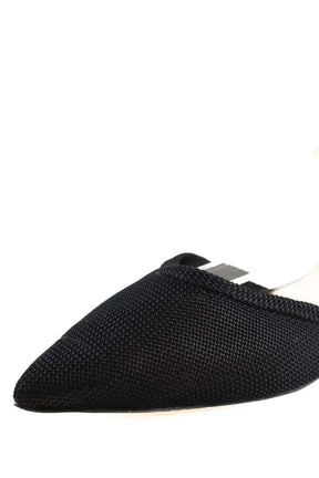 Sandales Fendi Slingback Flats Noir en Cuir