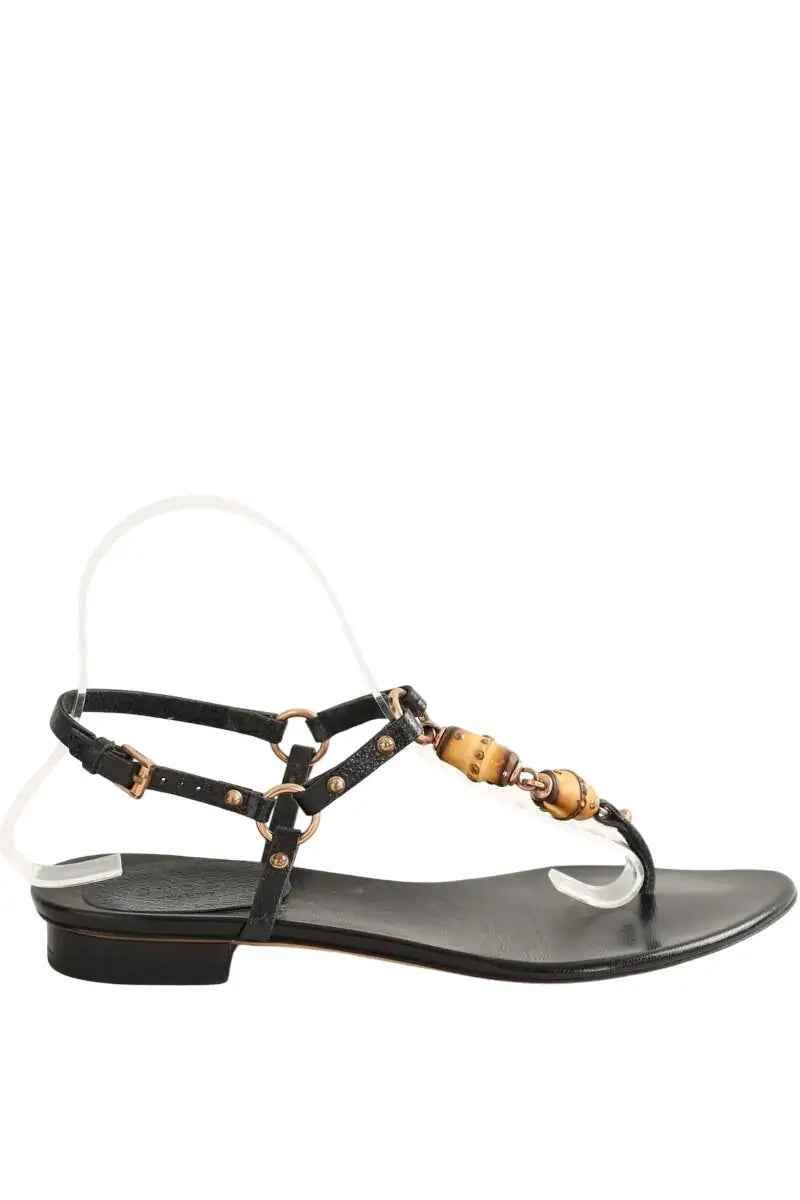 Sandales Gucci Noir en Cuir, taille 38 - Seconde Main
