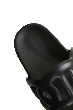 Sandales Hermès Extra Noir en Cuir