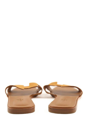 Sandales Hermès Oran Camel en Cuir