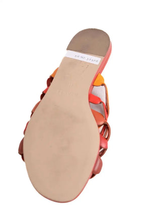 Sandales Hermès Thalassa Orange en Cuir