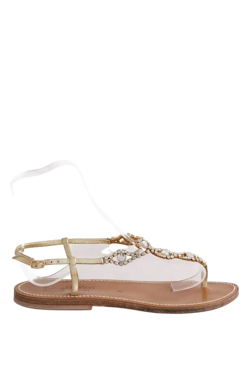 Sandales K.Jacques Camel en Cuir, taille 41 - Seconde Main