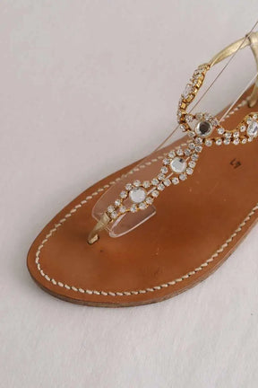 Sandales K.Jacques Camel en Cuir