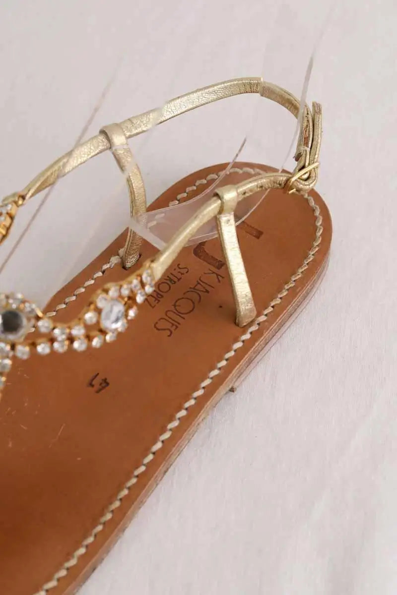 Sandales K.Jacques Camel en Cuir