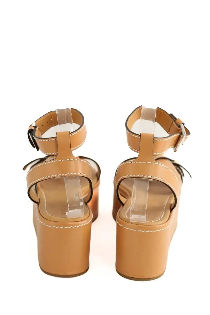Sandales Loewe Camel en Cuir