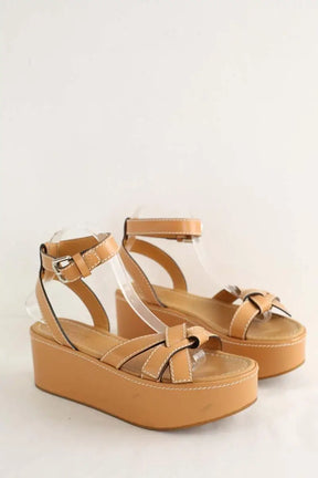 Sandales Loewe Camel en Cuir