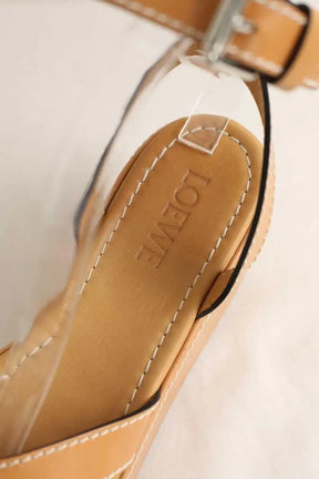 Sandales Loewe Camel en Cuir